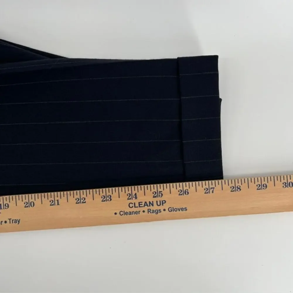 VTG Polo Ralph Lauren Pinstripe Suit 44R 36x28 Wool Blue Cuffed ClassicUSA Made